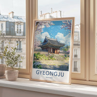 Gyeongju Temple Poster | South Korea Wall Art | Asia Decor