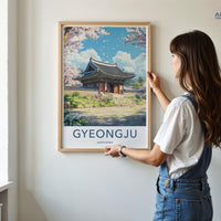 Gyeongju Temple Poster | South Korea Wall Art | Asia Decor
