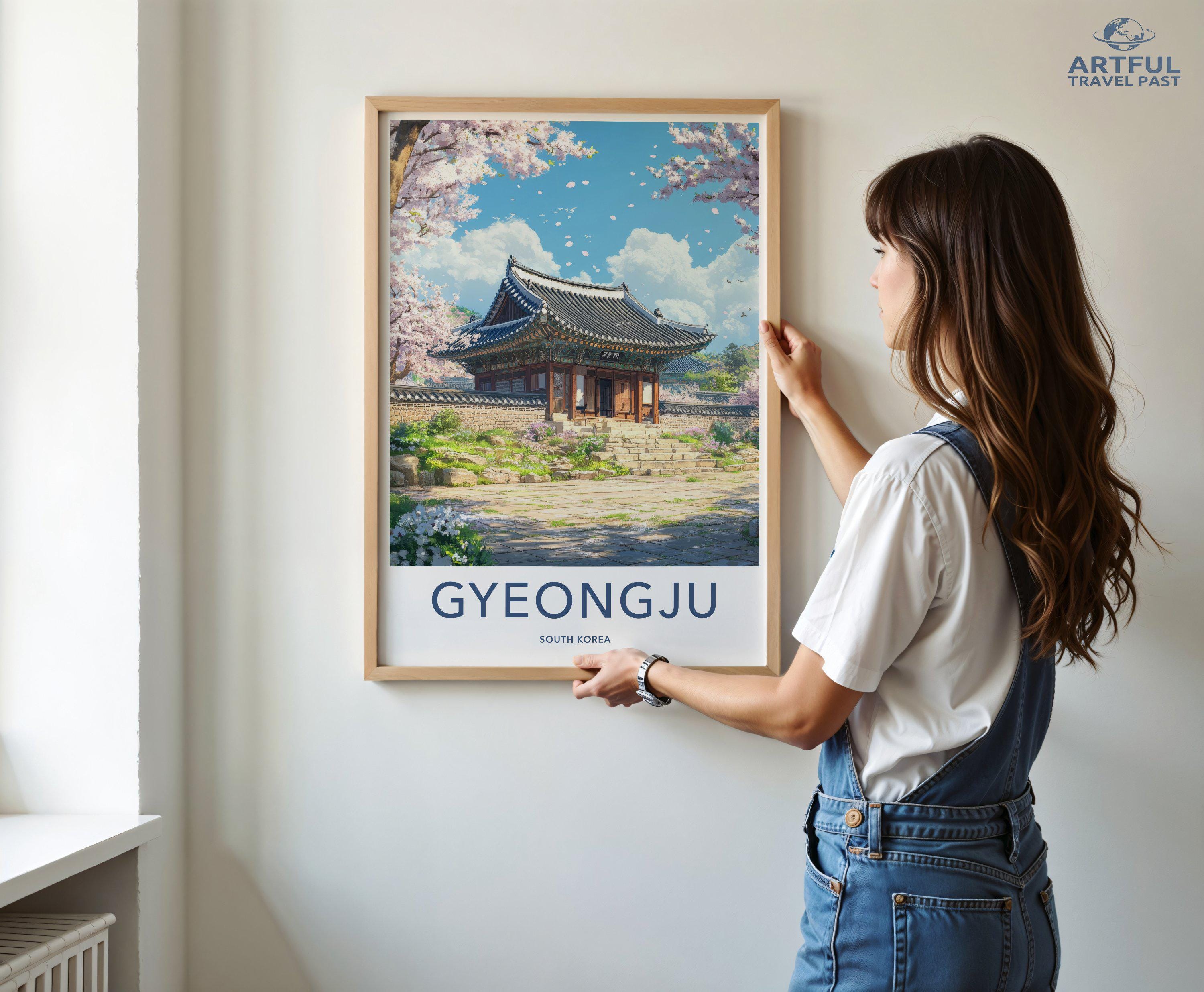Gyeongju Temple Poster | South Korea Wall Art | Asia Decor