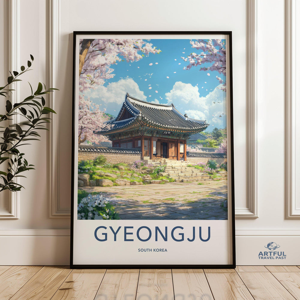 Gyeongju Temple Poster | South Korea Wall Art | Asia Decor