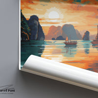 Ha Long Bay Poster - Vietnam Wall Art