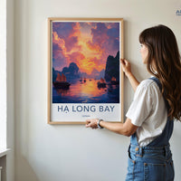 Ha Long Bay Poster | Vietnam Wall Art | Asia Decor