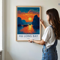 Ha Long Bay Poster | Vietnam Wall Art | Asia Decor
