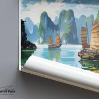Ha Long Bay Poster | Vietnam Wall Art | Asia Decor