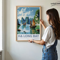 Ha Long Bay Poster | Vietnam Wall Art | Asia Decor