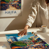 Haifa Poster | Israel Wall Art | Middle East Decor