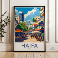 Haifa Poster | Israel Wall Art | Middle East Decor