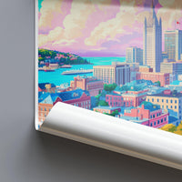 Halifax Poster | Canada Wall Art | North America Decor