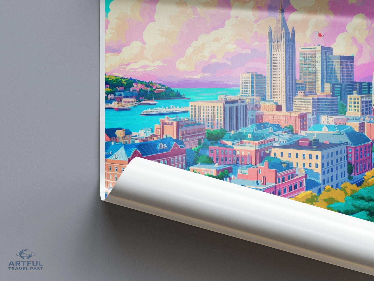 Halifax Poster | Canada Wall Art | North America Decor