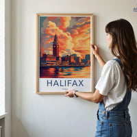 Halifax Poster | Canada Wall Art | North America Decor