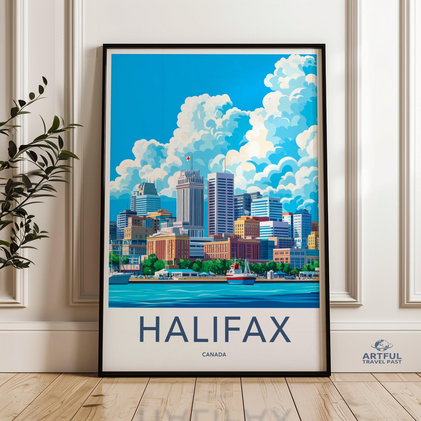Halifax Poster | Canada Wall Art | North America Decor