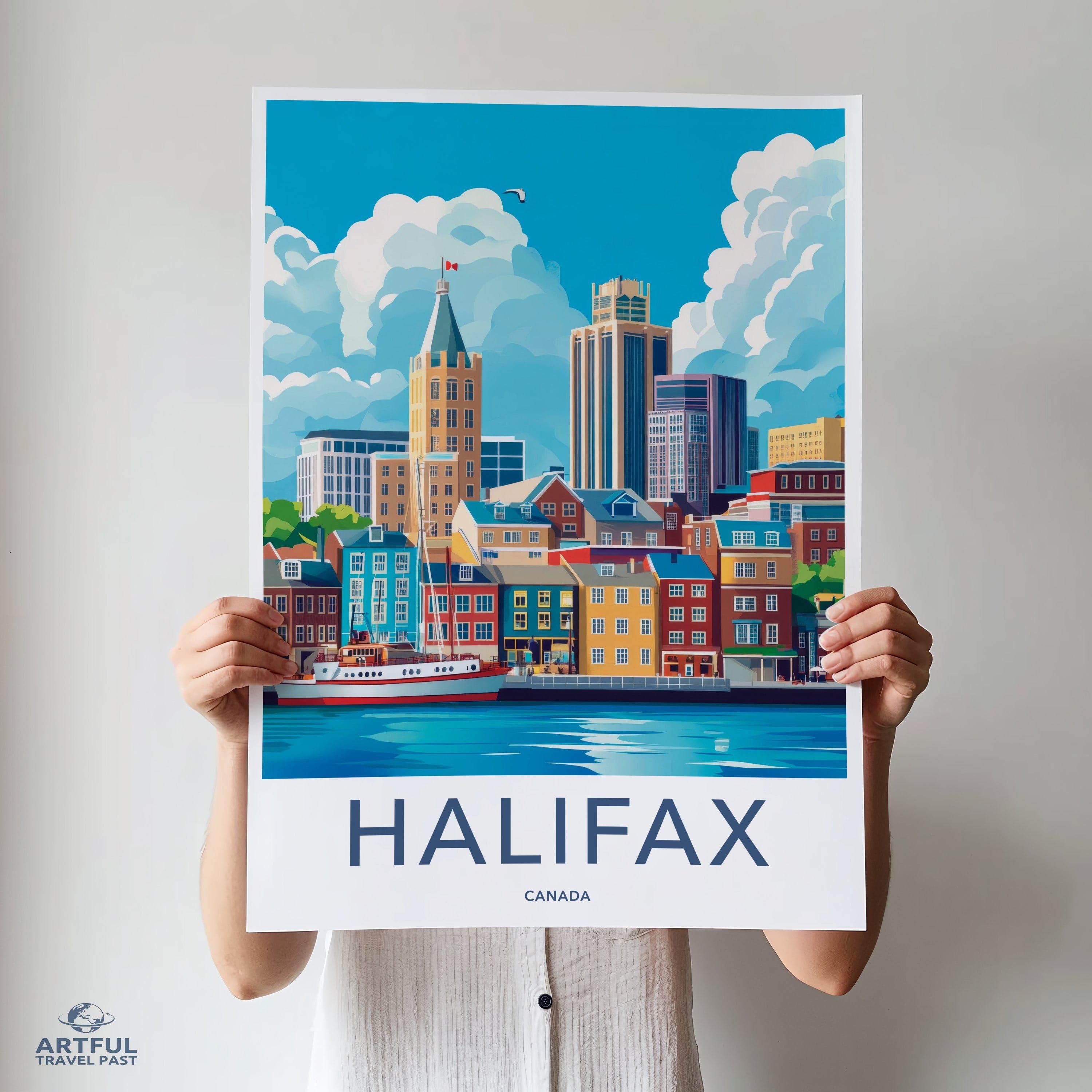 Halifax Poster | Canada Wall Art | North America Decor