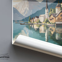 Hallstatt Poster | Austria Wall Art | Europe Decor