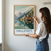 Hallstatt Poster | Austria Wall Art | Europe Decor