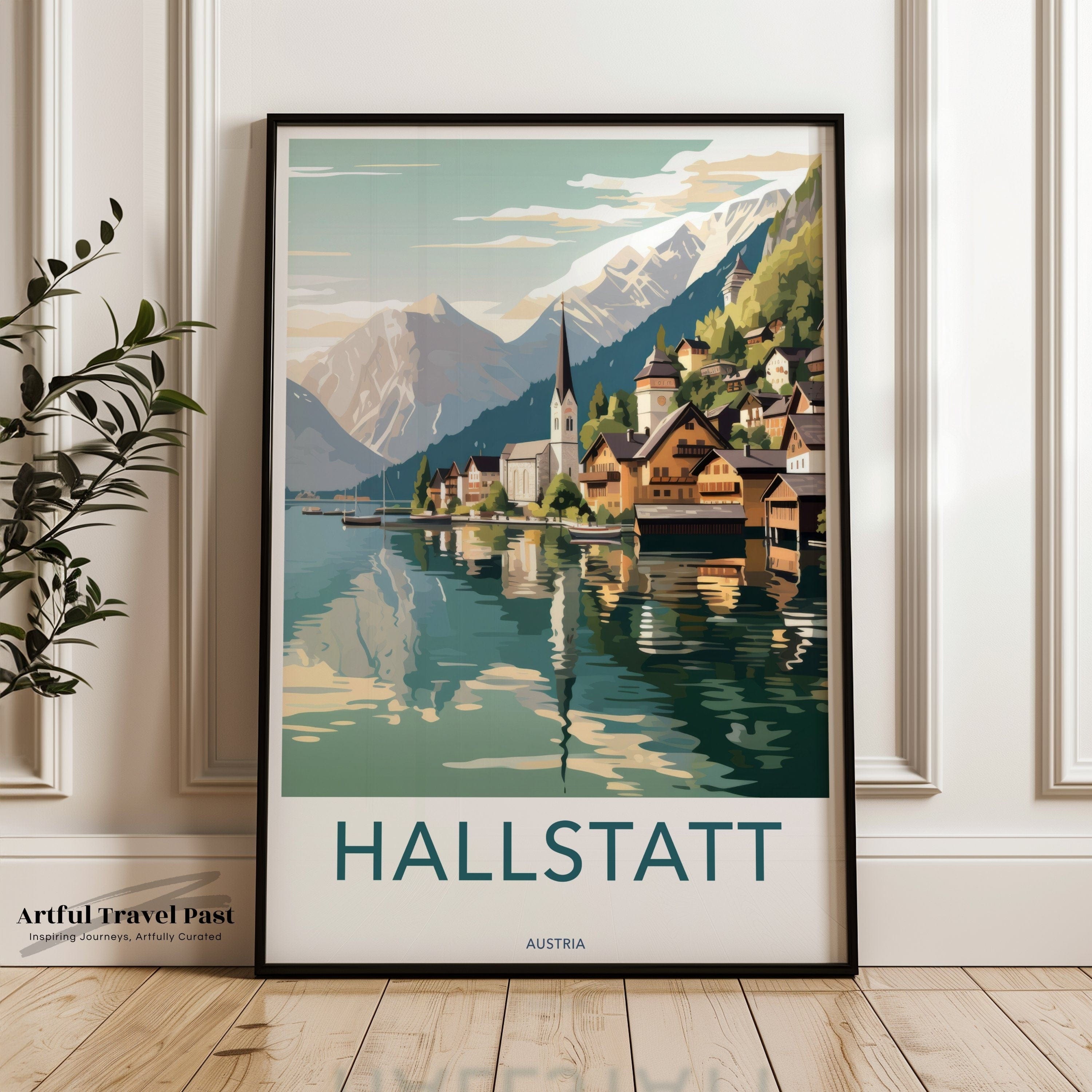 Hallstatt Poster | Austria Wall Art | Europe Decor