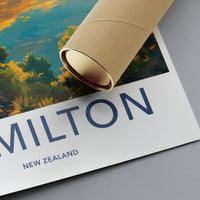 Hamilton Poster | New Zealand Wall Art | Oceania Decor