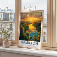 Hamilton Poster | New Zealand Wall Art | Oceania Decor