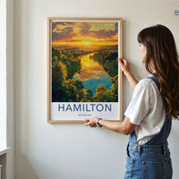 Hamilton Poster | New Zealand Wall Art | Oceania Decor