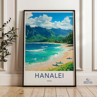 Hanalei Poster - Hawaii Wall Art