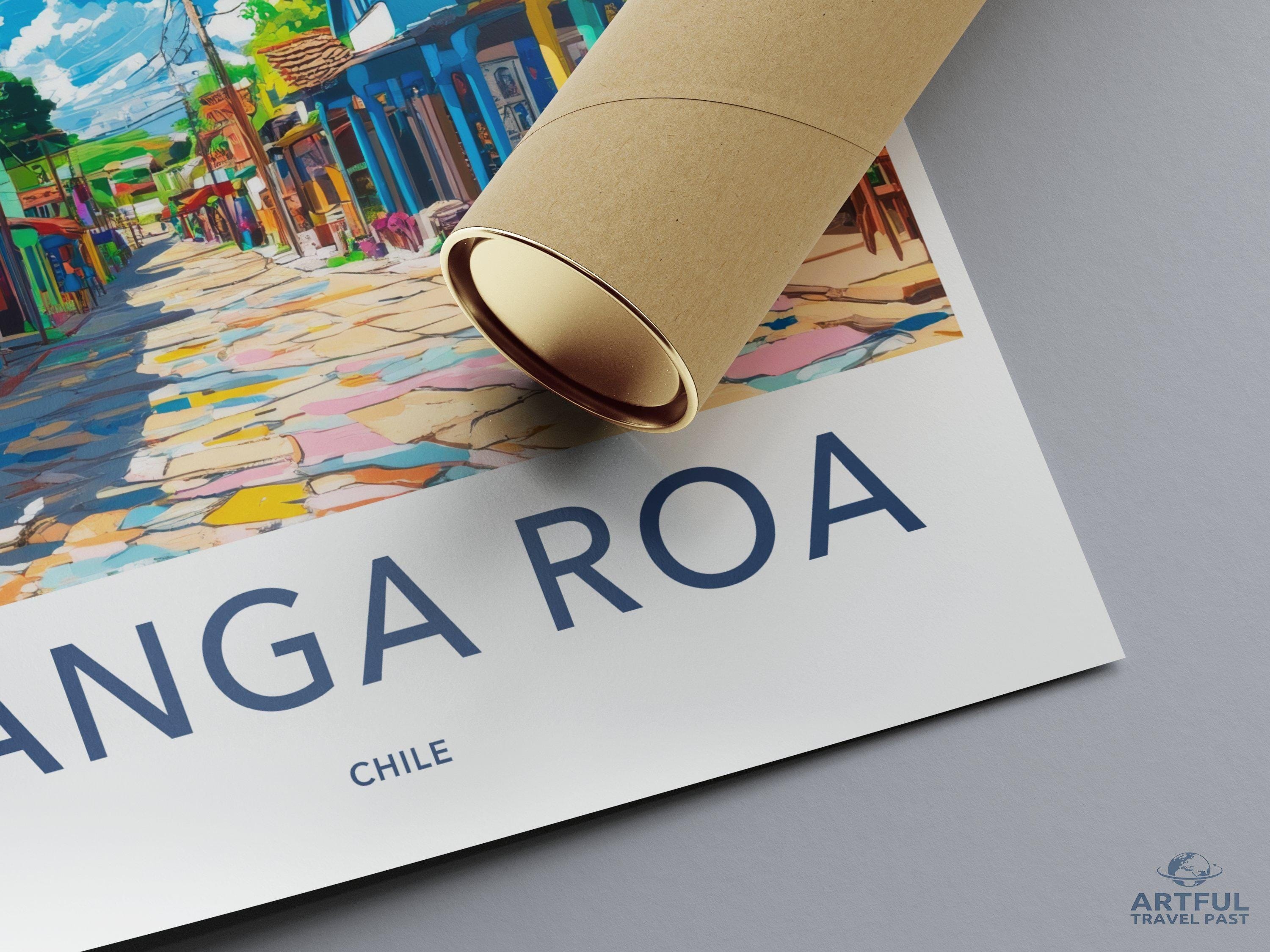Hanga Roa Poster - Chile Wall Art