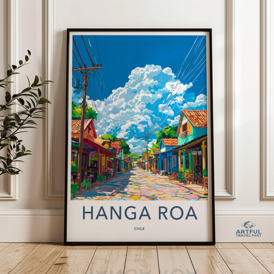 Hanga Roa Poster - Chile Wall Art