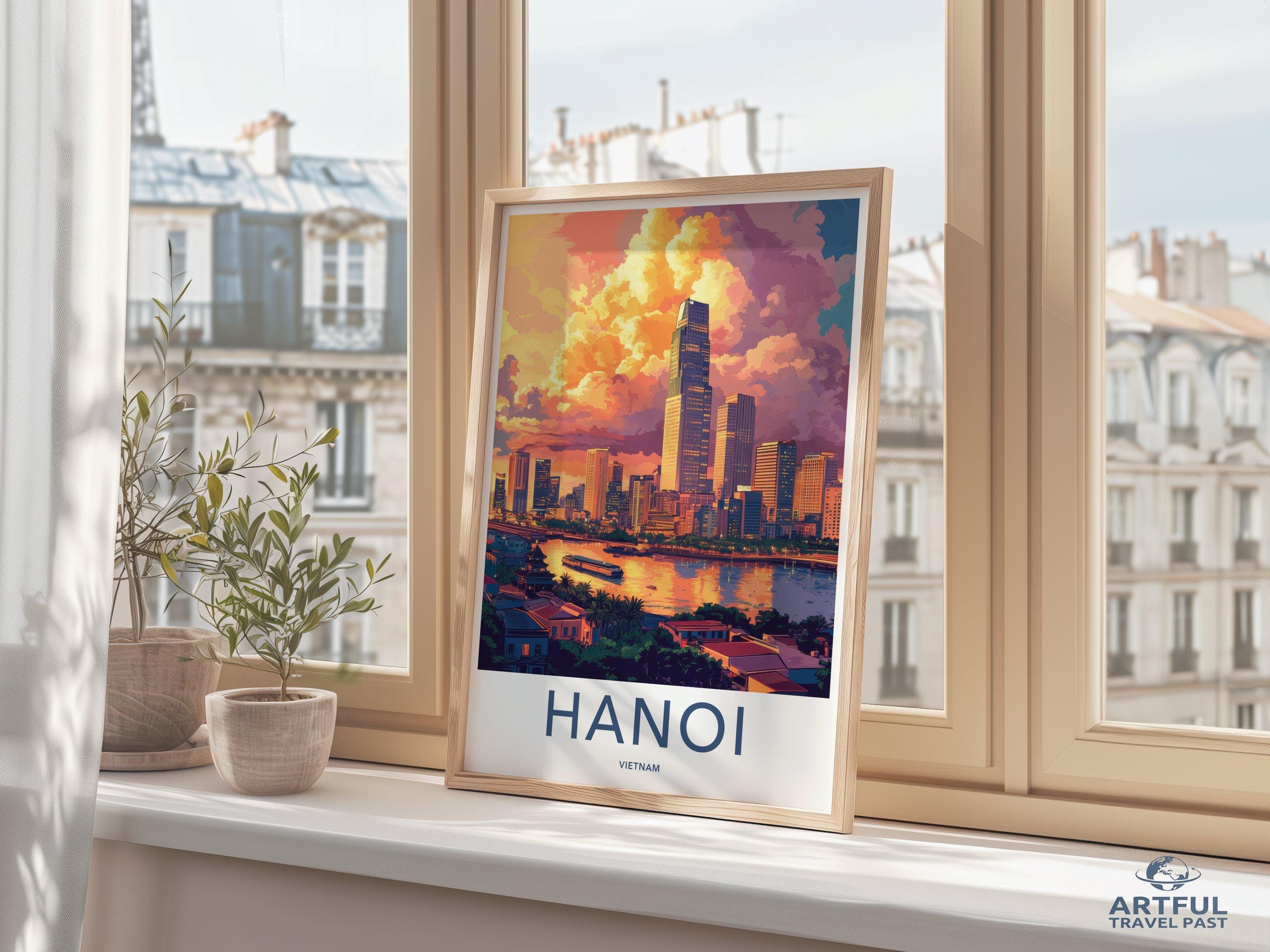 Hanoi Poster | Vietnam Wall Art | Asia Decor
