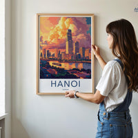 Hanoi Poster | Vietnam Wall Art | Asia Decor
