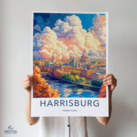 Harrisburg Poster - Pennsylvania Wall Art