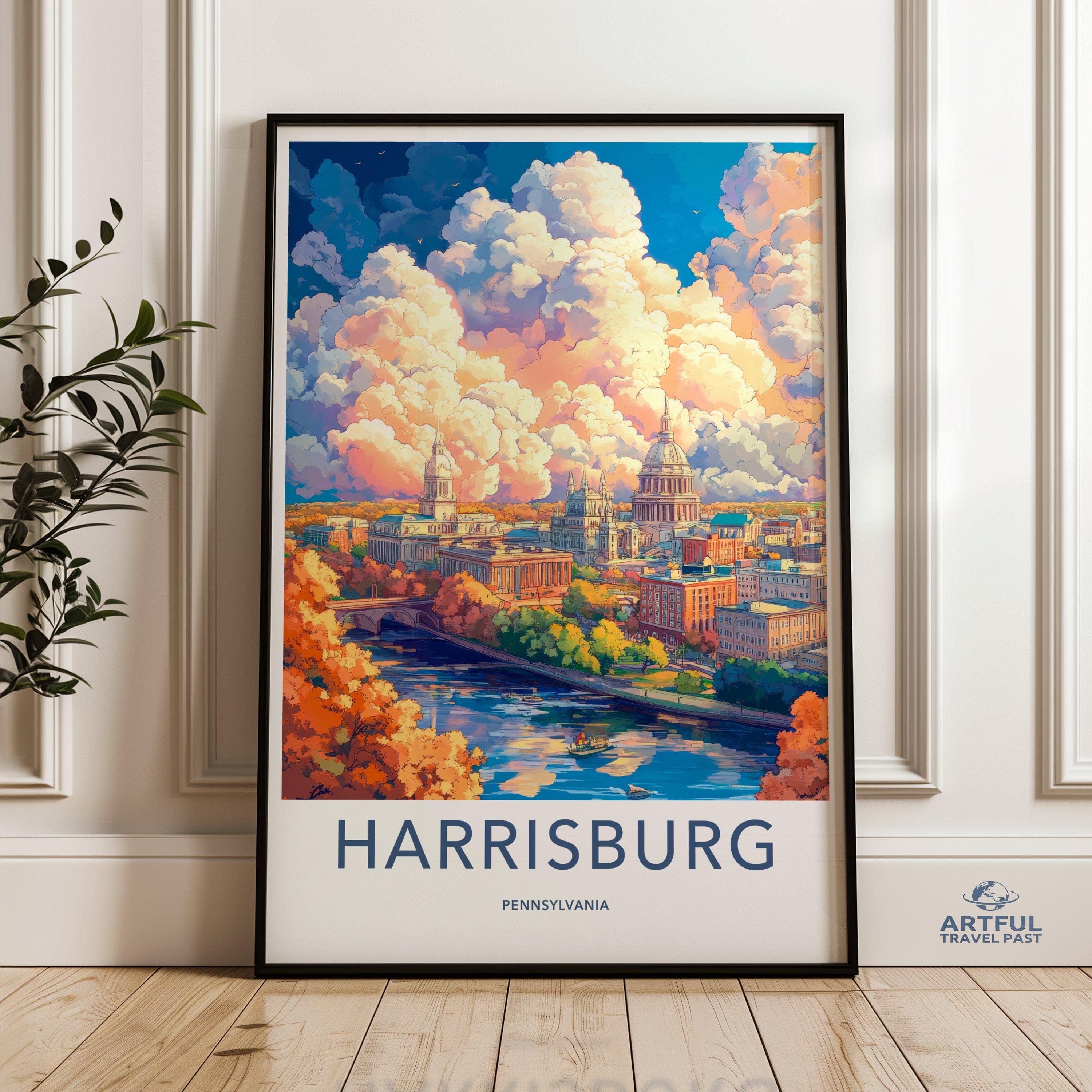 Harrisburg Poster - Pennsylvania Wall Art