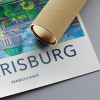 Harrisburg Poster | Pennsylvania Wall Art | America Decor