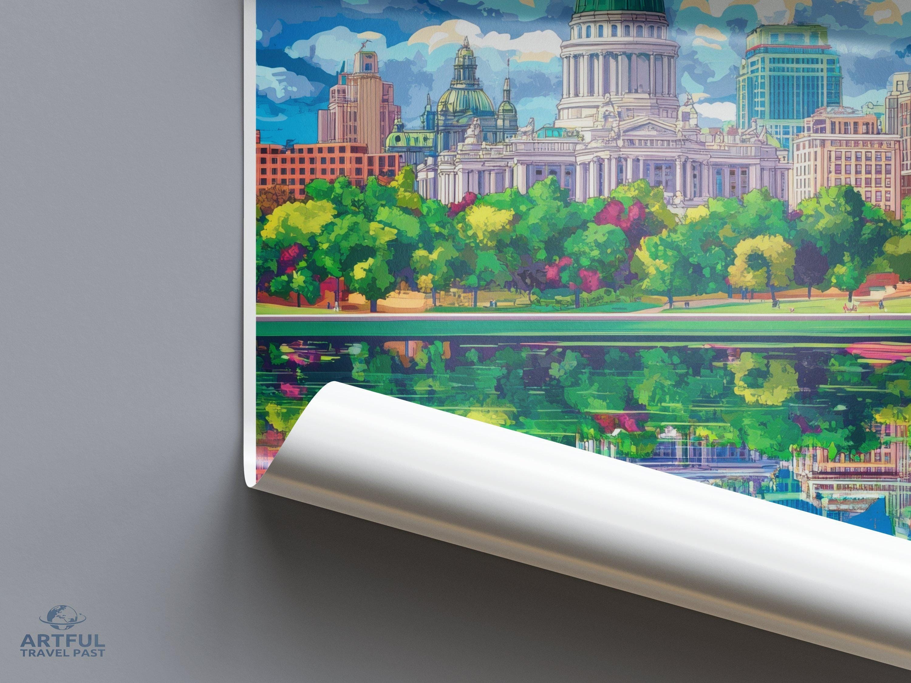 Harrisburg Poster | Pennsylvania Wall Art | America Decor