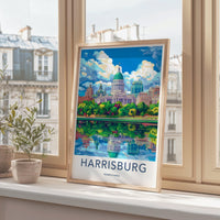 Harrisburg Poster | Pennsylvania Wall Art | America Decor