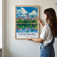 Harrisburg Poster | Pennsylvania Wall Art | America Decor