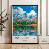 Harrisburg Poster | Pennsylvania Wall Art | America Decor
