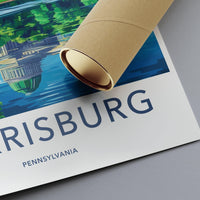 Harrisburg Poster | Pennsylvania Wall Art | America Decor