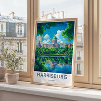 Harrisburg Poster | Pennsylvania Wall Art | America Decor