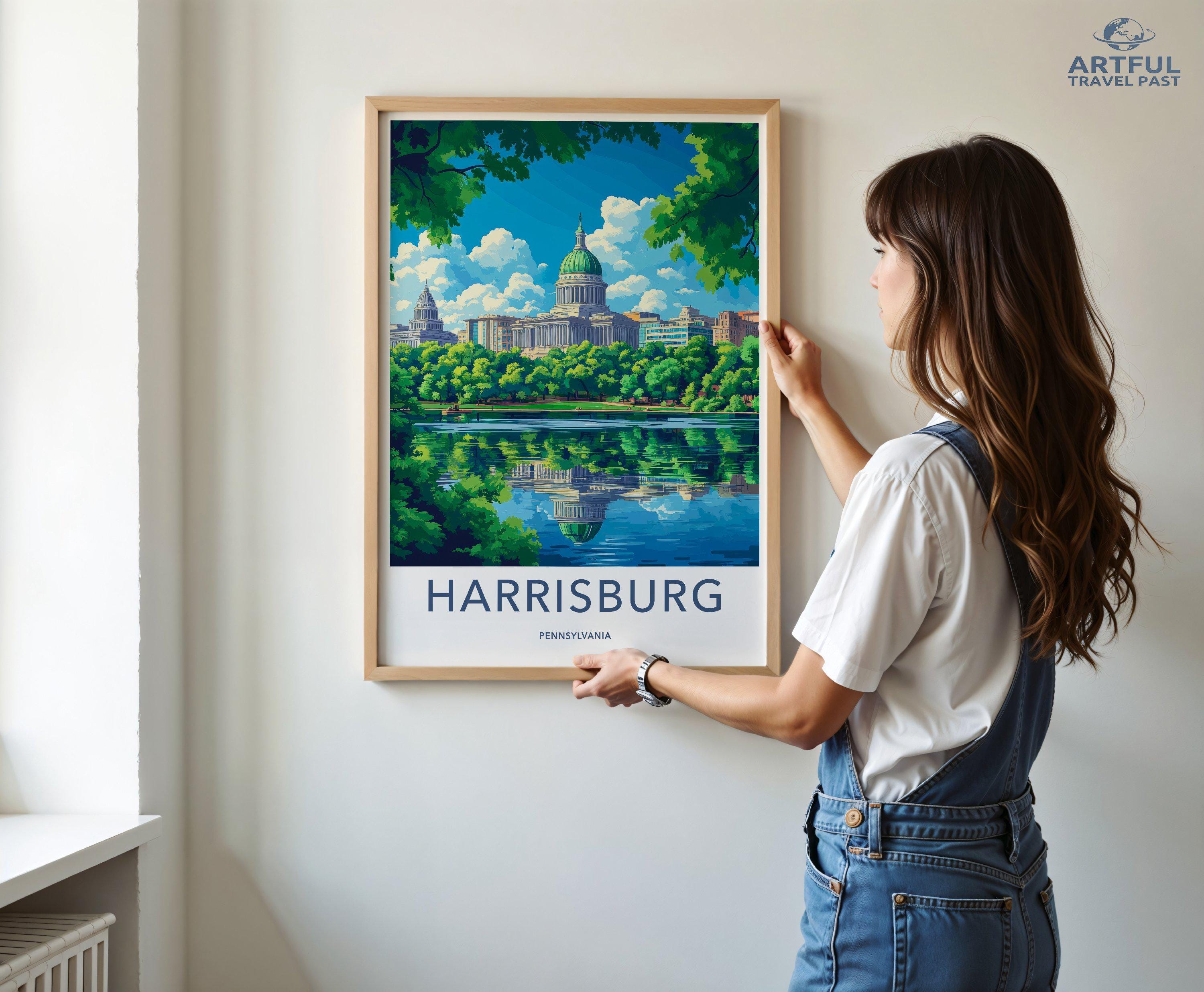 Harrisburg Poster | Pennsylvania Wall Art | America Decor