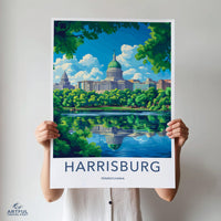 Harrisburg Poster | Pennsylvania Wall Art | America Decor