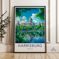 Harrisburg Poster | Pennsylvania Wall Art | America Decor