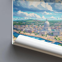Harrisburg Poster | Pennsylvania Wall Art | America Decor