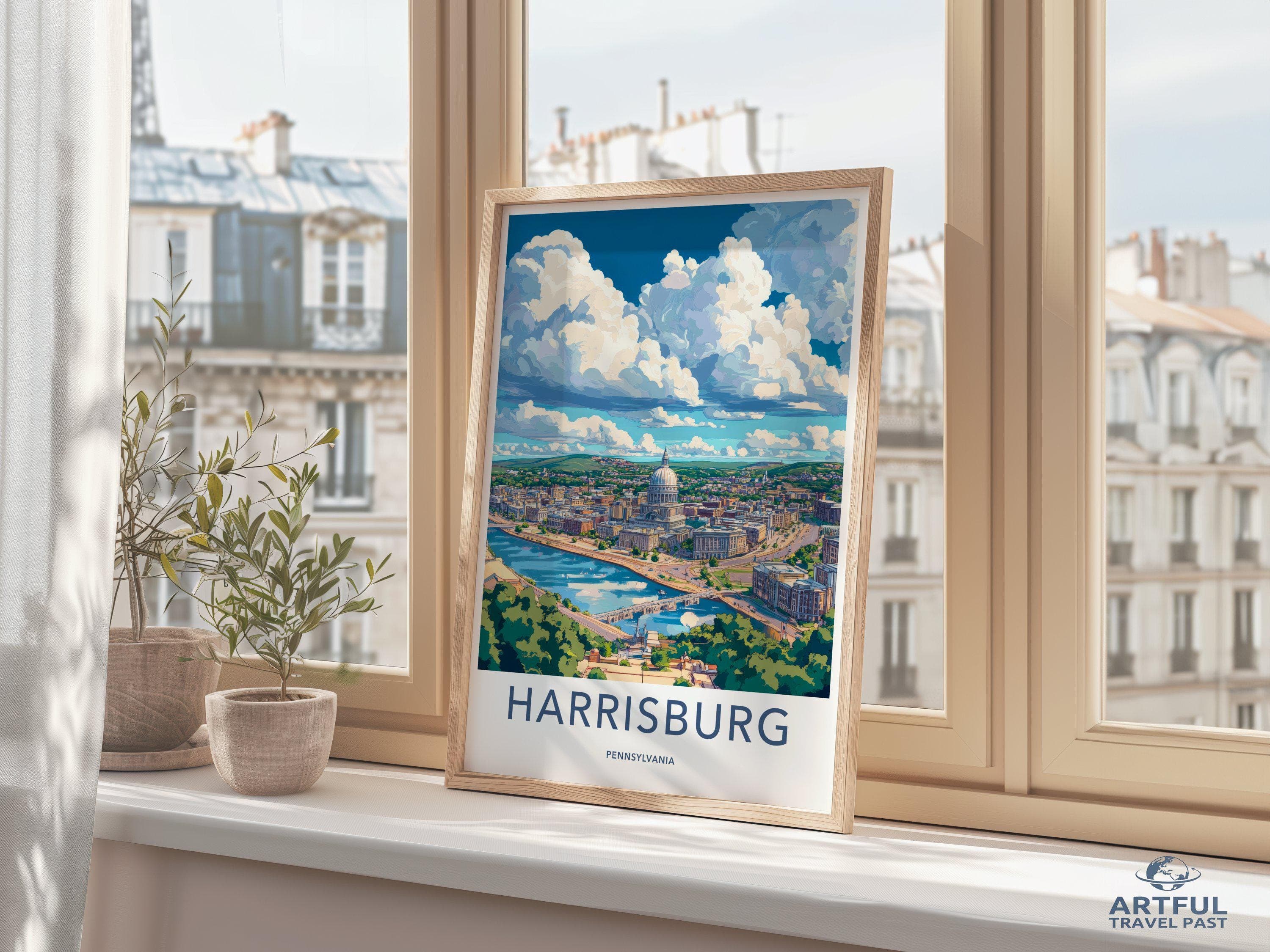 Harrisburg Poster | Pennsylvania Wall Art | America Decor