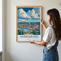Harrisburg Poster | Pennsylvania Wall Art | America Decor