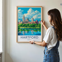 Hartford Poster - Connecticut Wall Art