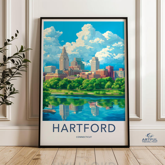 Hartford Poster - Connecticut Wall Art