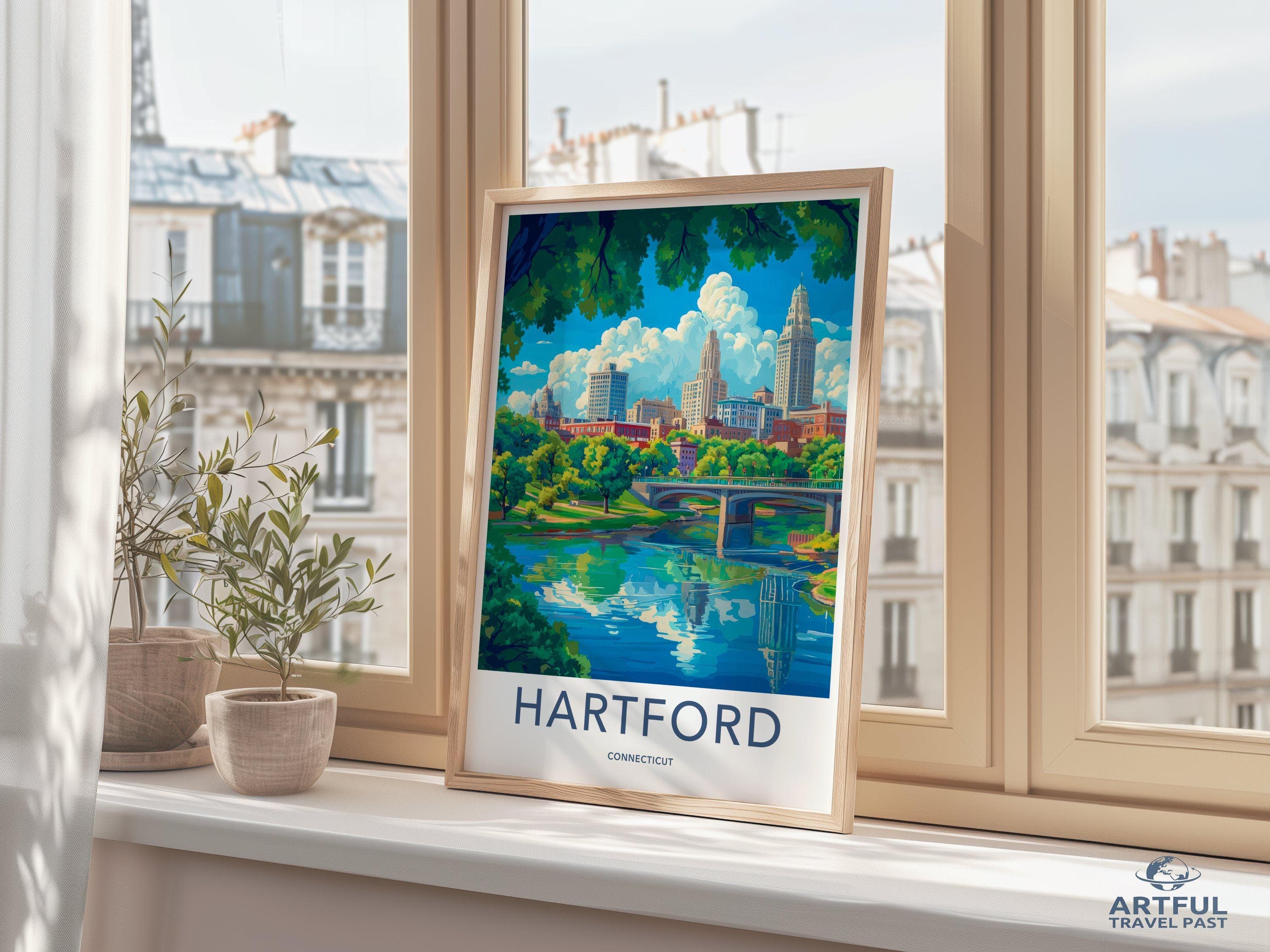 Hartford Poster - Connecticut Wall Art