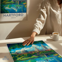 Hartford Poster - Connecticut Wall Art