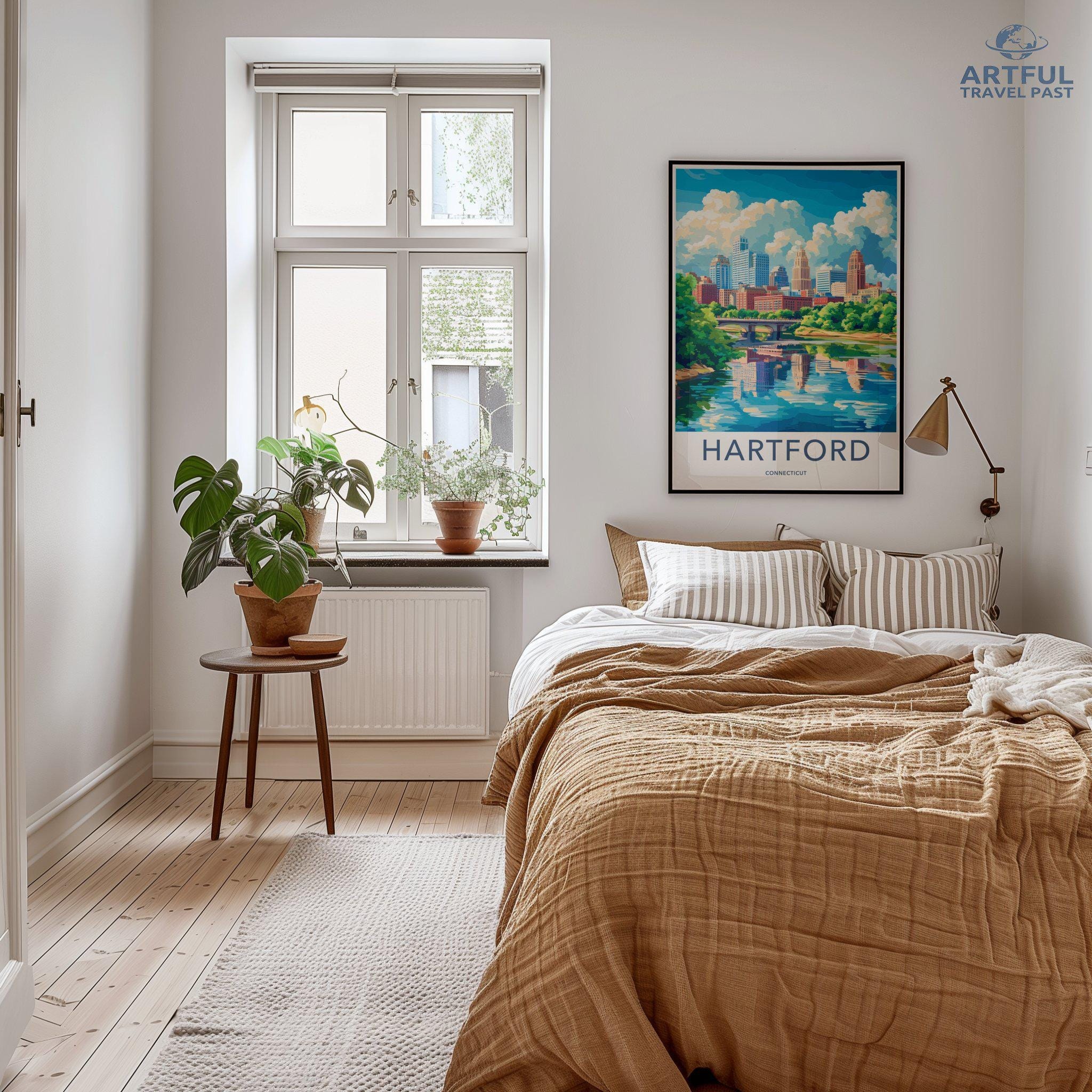 Hartford Poster | Connecticut Wall Art | America Decor
