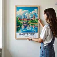 Hartford Poster | Connecticut Wall Art | America Decor
