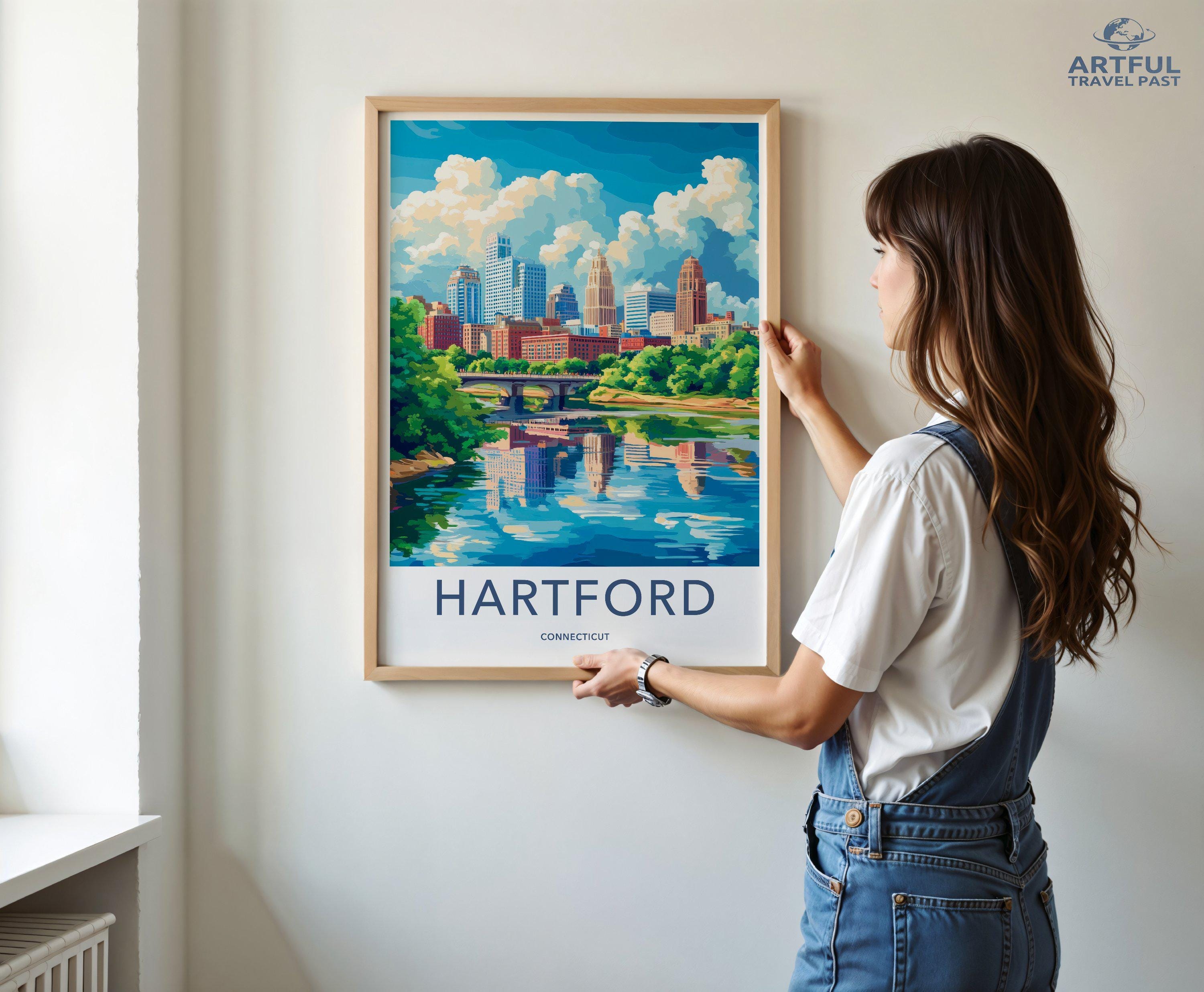 Hartford Poster | Connecticut Wall Art | America Decor