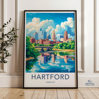 Hartford Poster | Connecticut Wall Art | America Decor